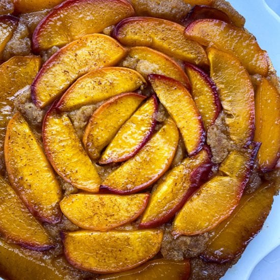 Brown Butter Peach Upside Down Cake