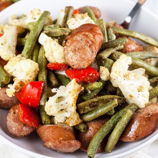 Sheet Pan Chicken Sausage Dinner