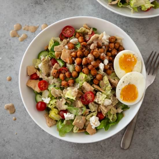 Fattoush Salad with Spiced Chickpea