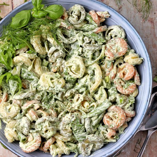 Green Goddess Pasta Salad (vegan)
