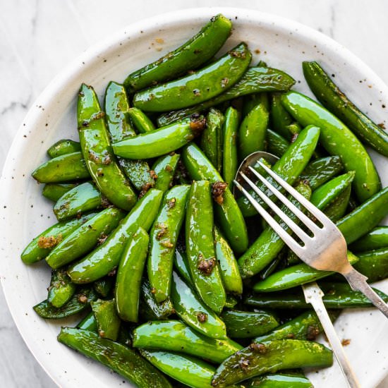 Garlic Butter Sugar Snap Peas