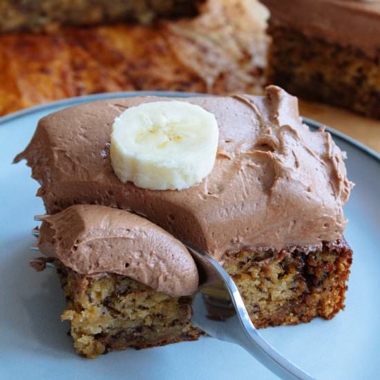Chocolate Frosted Banana Cake