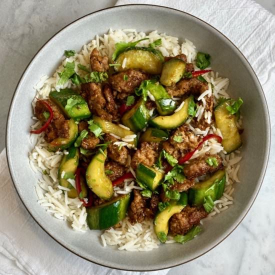Pork & Cucumber Stir-Fry