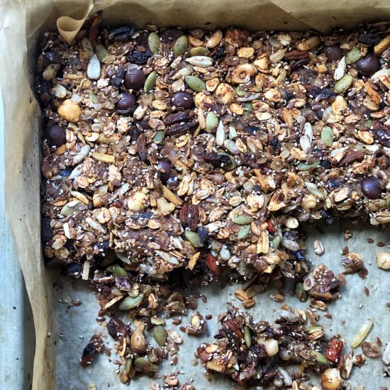 Date and chocolate granola