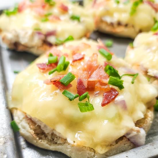 Open Faced Tuna Melt with Bacon