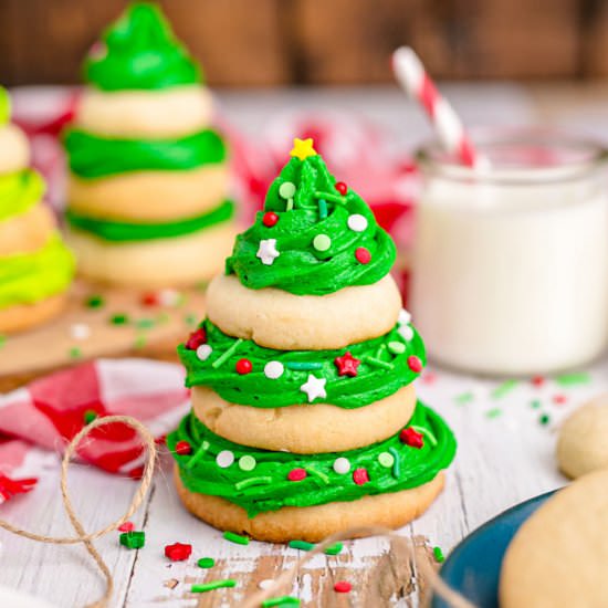 Stacked Christmas Tree Cookies