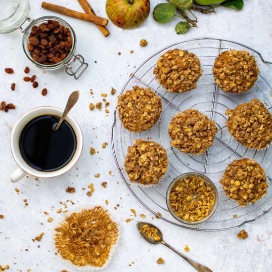 Vegan Apple Crumble Muffins