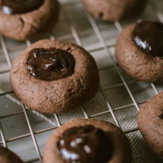 Chocolate Thumbprint Cookies