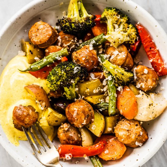Sheet Pan Sausage and Veggies