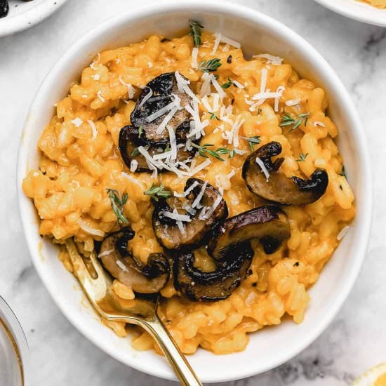 Creamy Vegan Mushroom Risotto