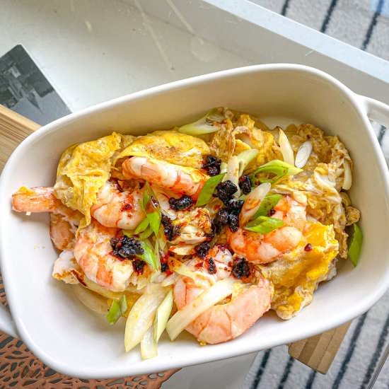 Scrambled Eggs and Shrimp