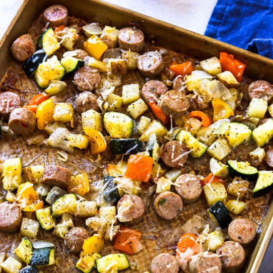 Sheet Pan Sausage & Vegetables