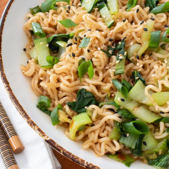 Noodle Stir Fry with Bok Choy