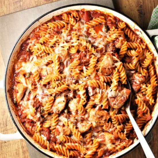 Chicken Tomato Pasta Bake