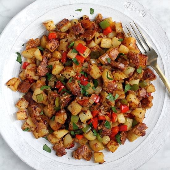 Vegan Breakfast Sausage Hash