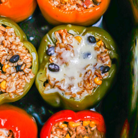 Slow cooker stuffed peppers