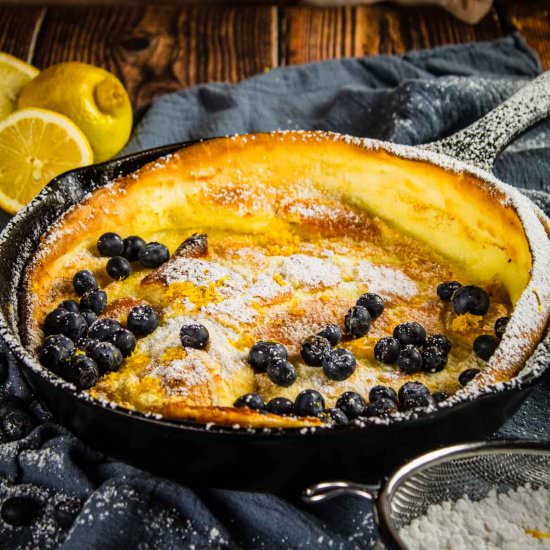 Lemon Blueberry Dutch Baby
