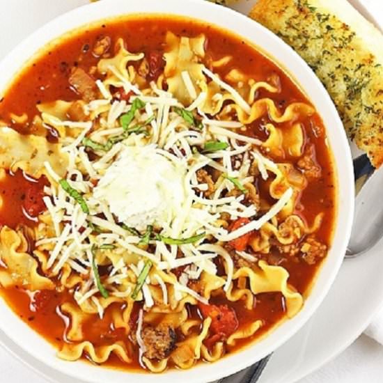 easy lasagna soup