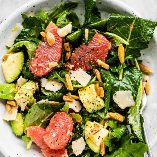 Baby Kale Salad with Grapefruit
