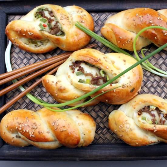 Chinese stuffed Milk Bread Rolls