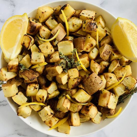 Healthy Lemon Garlic Potatoes