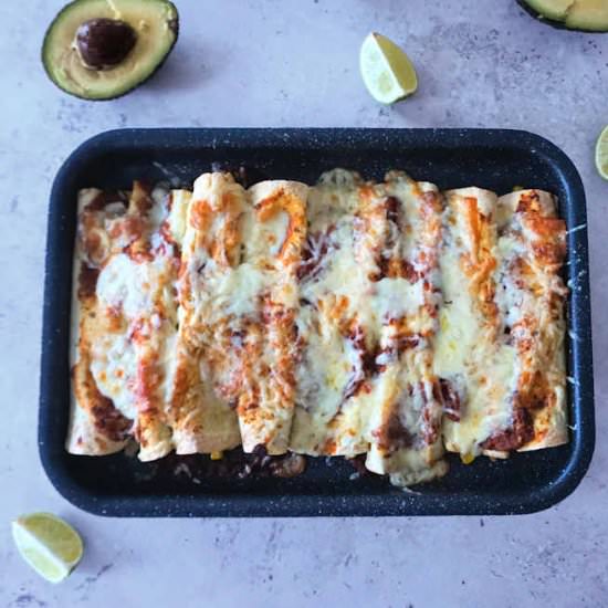 bacon and corn enchiladas