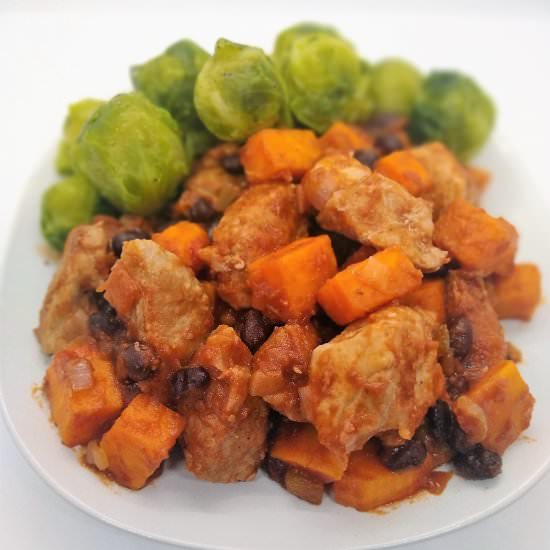 Pork with Salsa and Sweet Potatoes