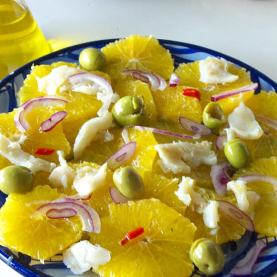 Orange, Olive, Cod Salad
