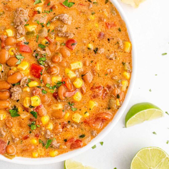 Creamy Queso Chili