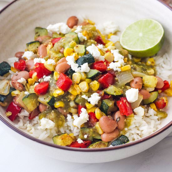Roasted Summer Veggie Bowls