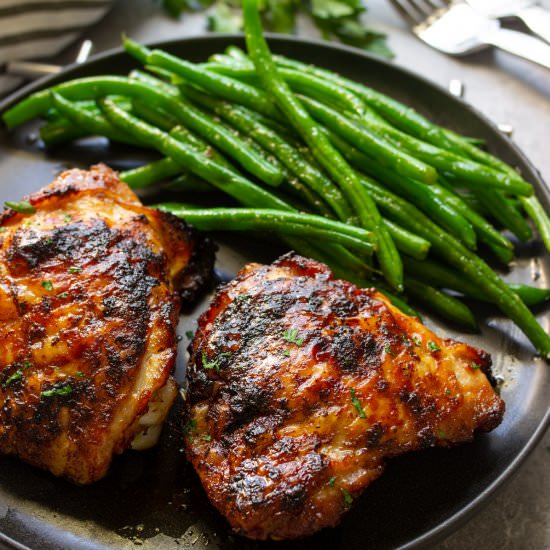 Air Fryer Maple Chicken Thighs
