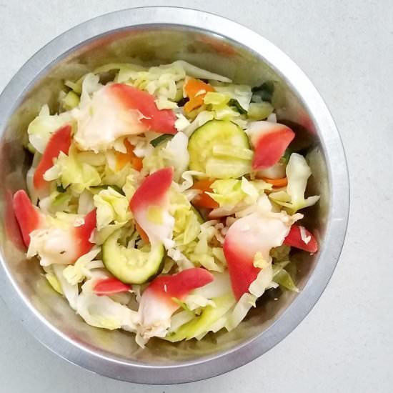 Arctic Surf Clams Veggies Salad