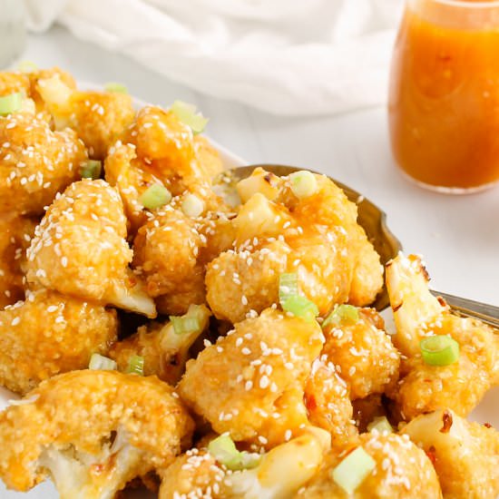 Vegan Spicy Orange Cauliflower