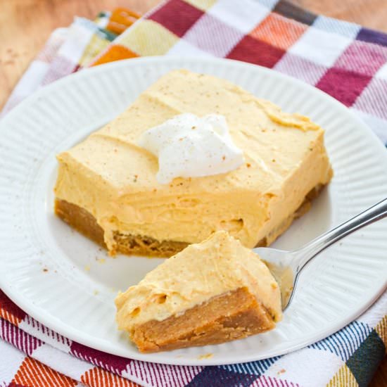 No Bake Pumpkin Cheesecake Bars