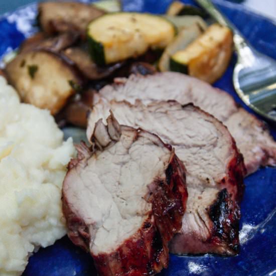 Glazed Pork Tenderloin with Mashed