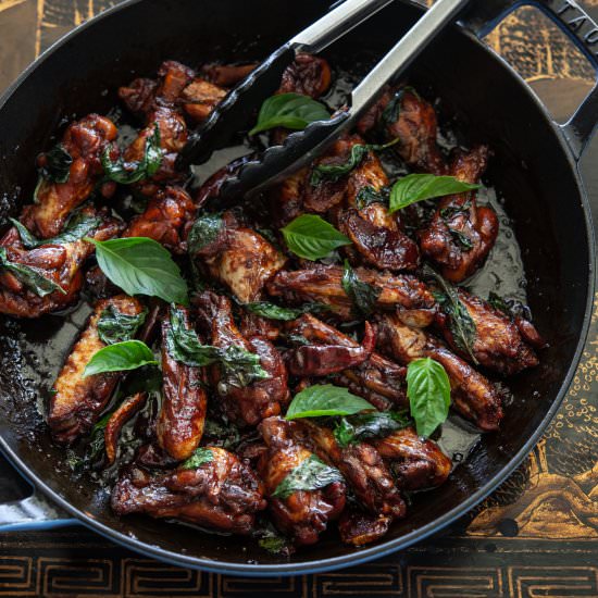 Three cup chicken (san bei ji)