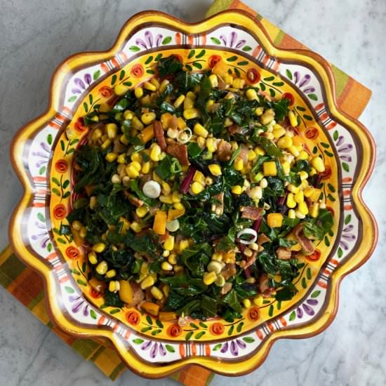 Sautéed Greens & Corn