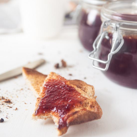 Plum and vanilla jam