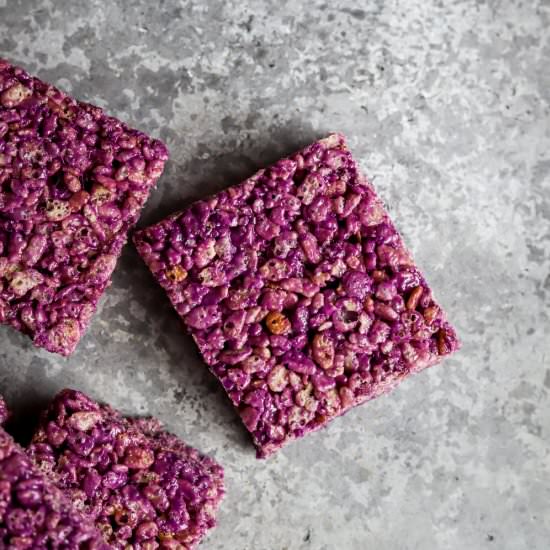 Ube Rice Krispie Treats
