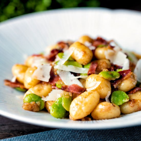 Pan Fried Gnocchi with Bacon