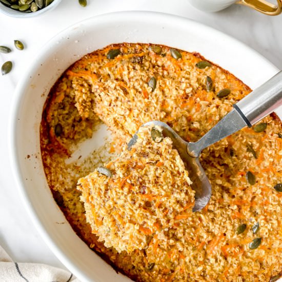 Carrot cake baked oatmeal