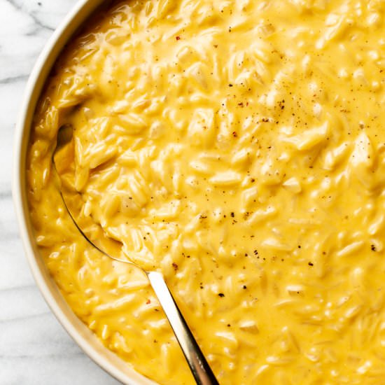 cheesy orzo