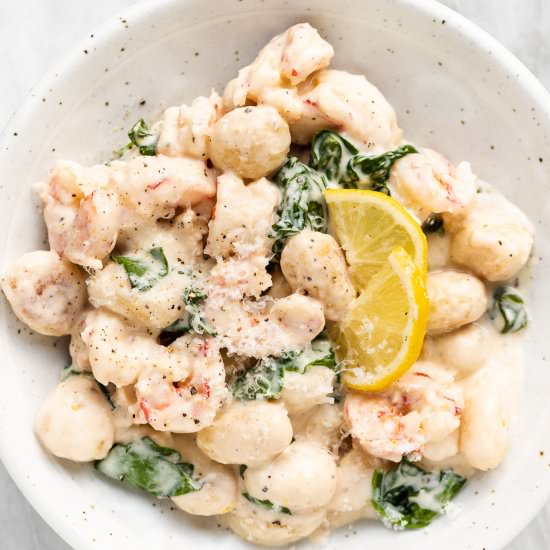 Shrimp Gnocchi Lemon Garlic Sauce