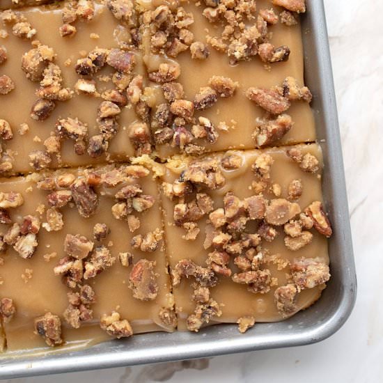 Keto Praline Sheet Cake