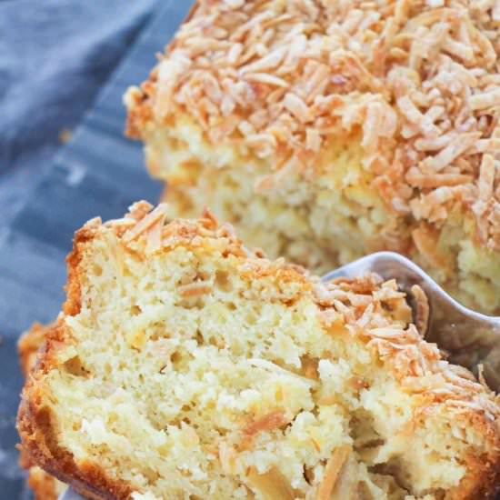 Pineapple Coconut Loaf Cake