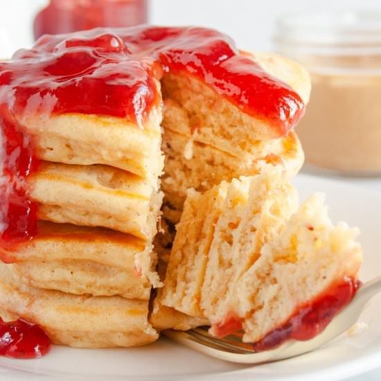 Peanut Butter & Jelly Pancakes