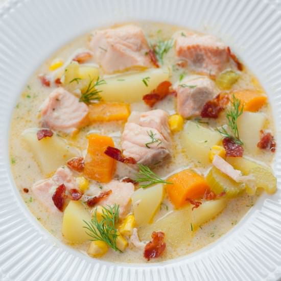 salmon chowder