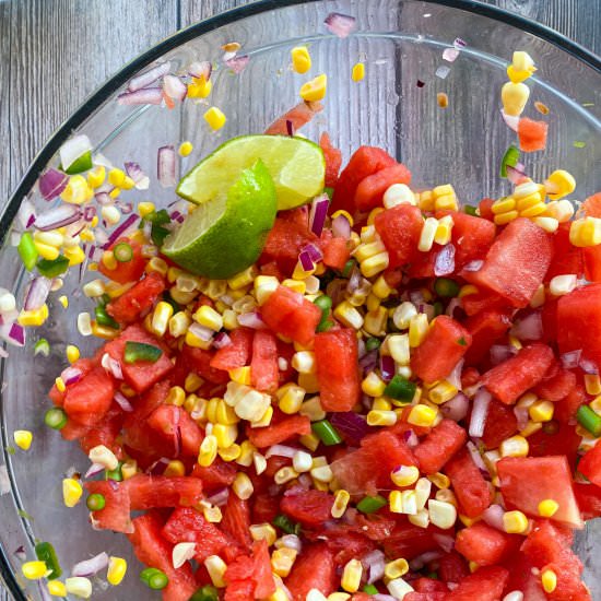 Watermelon, Corn & Lime Salsa