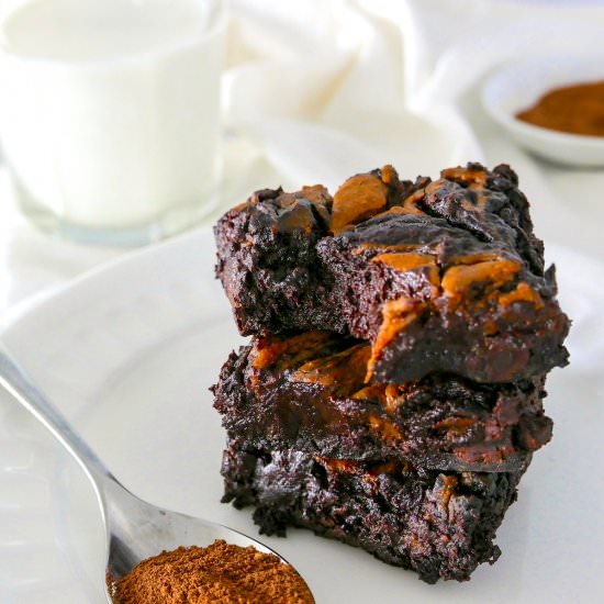 Healthy Pumpkin Swirl Brownies