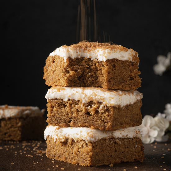Vegan Pumpkin Bars w/ Cream Cheese